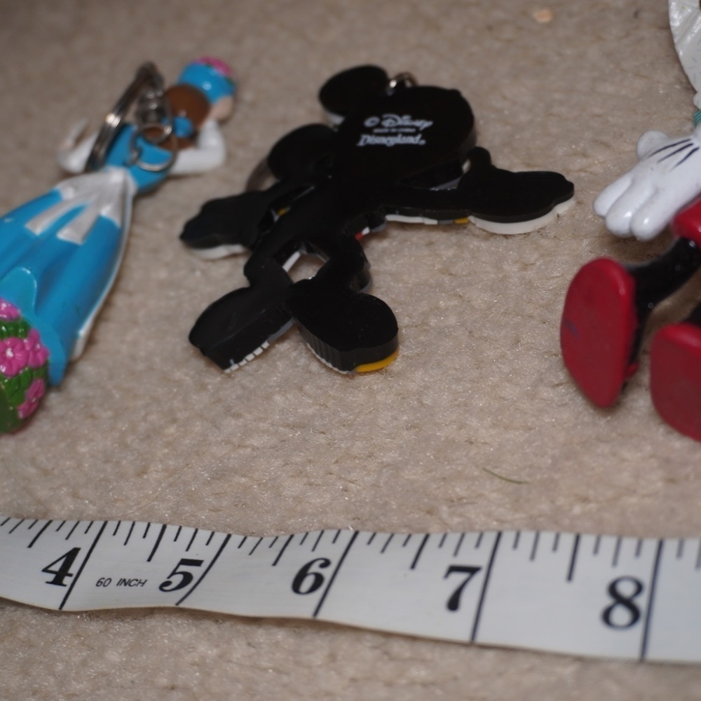 Disney Classic Vintage Bundle (3) 2 Mickey 1 Belle Key Chain Figurine - Picture 4 of 4
